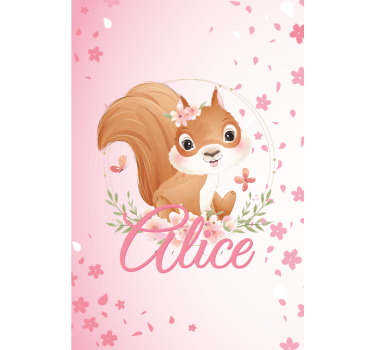 roleta do detskej izby veverička s menom - Tenstickers