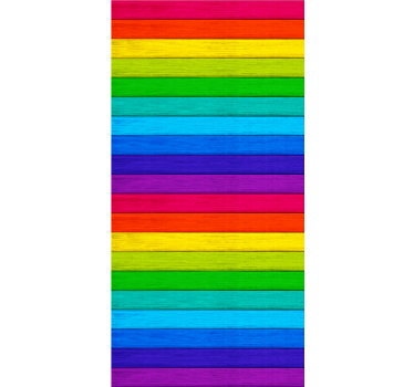 vzorovaná roleta dúhové drevené dosky - Tenstickers