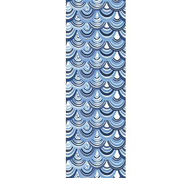 vzorovaná roleta vzory modrých vĺn - Tenstickers