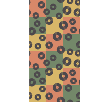 Retro roleta s vinylovými platňami - Tenstickers