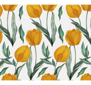 roleta na okno kvety kvitne žltý tulipán - Tenstickers