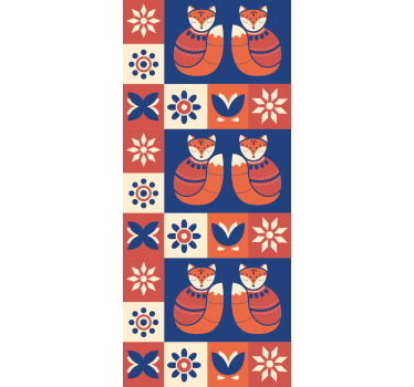 roleta so zvieratami očarujúce líščie vzory - Tenstickers