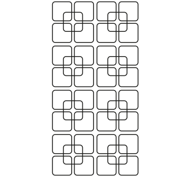 moderná roleta čiernobiele geometrické štvorce - Tenstickers