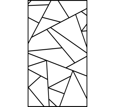 čierne geometrické čiary minimalistický dizajn žalúzie rolety - Tenstickers