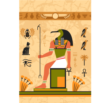 Egyptský boh mesiaca pôvodný Rolety - Tenstickers