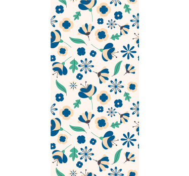 roleta na okno kvety botanický kvetinový vzor - Tenstickers