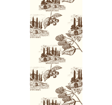 Retro roleta elegantný vzor viniča - Tenstickers