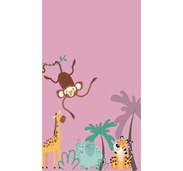 "boho" deti džungle zviera Rolety - Tenstickers
