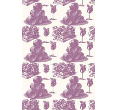 Francúzsky vintage vzor vo fialovej klasickej rolete - Tenstickers