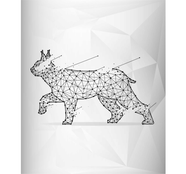 Poligonálna mačka rôzne zviera Rolety - Tenstickers
