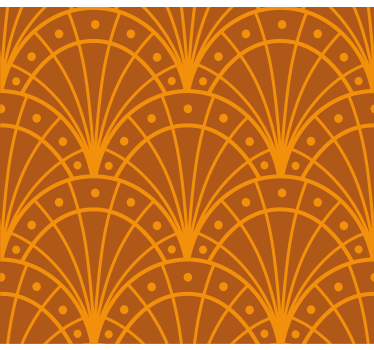 roleta do obývačky elegantná oranžová artdeco - Tenstickers