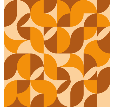 roleta do obývačky retro oranžové figúrky - Tenstickers
