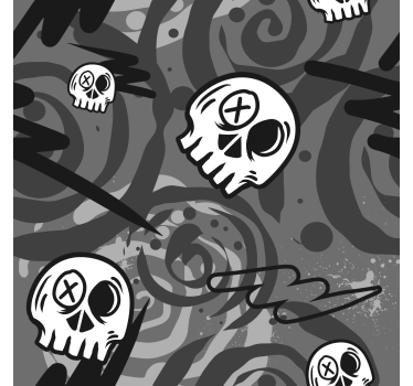 roleta do izby teenagera graffiti s lebkami - Tenstickers