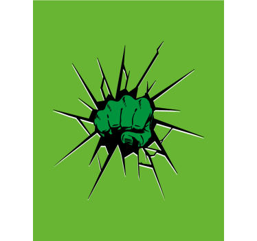 roleta so superhrdinami zelená päsť - Tenstickers