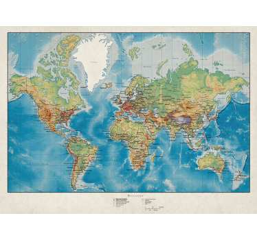 roleta mapa sveta mercator - Tenstickers