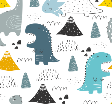 roleta na okno dinosaury škandinávsky vzor - Tenstickers