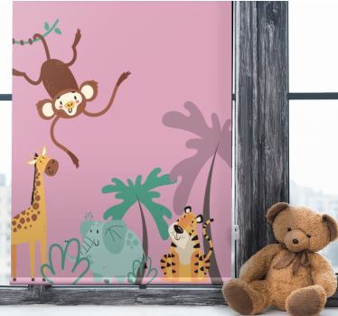 "boho" deti džungle zviera Rolety - Tenstickers