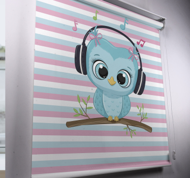 roleta so zvieratami hudobná ilustrácia sovy - Tenstickers