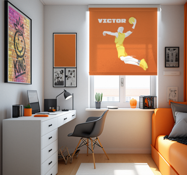 Basketbal personalizované meno športová roleta - Tenstickers
