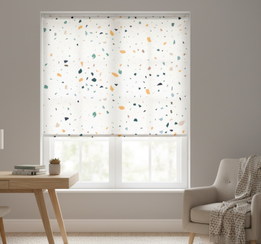 Biela roleta terrazzo biely - Tenstickers