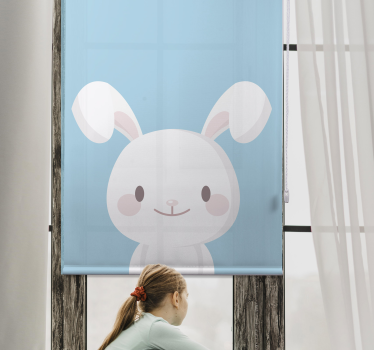 Biely králik severská roleta - Tenstickers
