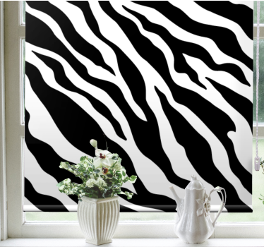 čierna a biela zebra vzor zviera Rolety - Tenstickers