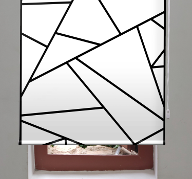 čierne geometrické čiary minimalistický dizajn žalúzie rolety - Tenstickers