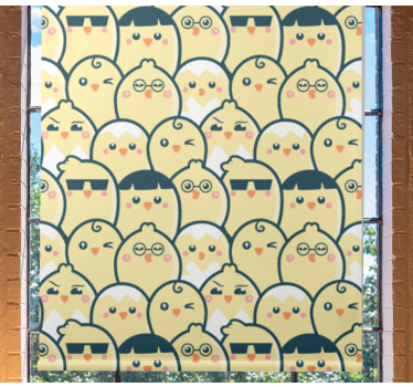 Emodži žlté mláďatá zviera Roleta - Tenstickers