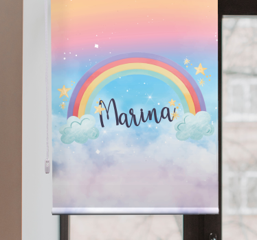 Fantastická dúha s peknými mrakmi deti Roleta - Tenstickers