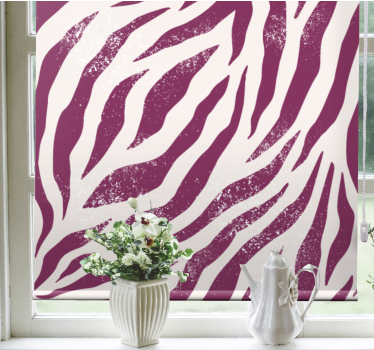 Fialová a biela zebra vzor zvieracia roleta - Tenstickers