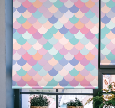 Geometrické závesné kruhy obývačková roleta - Tenstickers