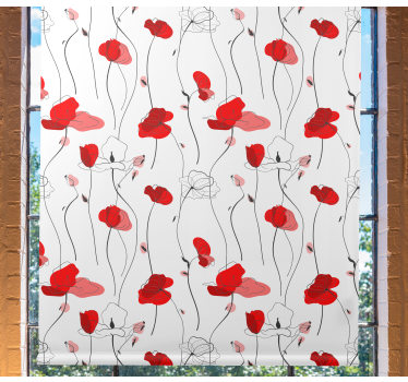 kvetinová roleta elegantný kvetinový kvet - Tenstickers