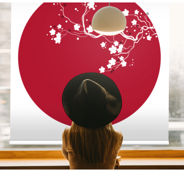kvetinová roleta japonský čerešňový kruh - Tenstickers