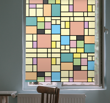moderná roleta geometrické farebné štvorce - Tenstickers