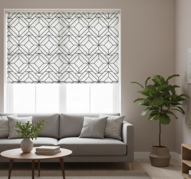 Moderná roleta s čierno-bielym geometrickým vzorom - Tenstickers
