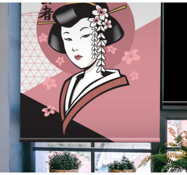 obrázková roleta elegantná japonská žena - Tenstickers
