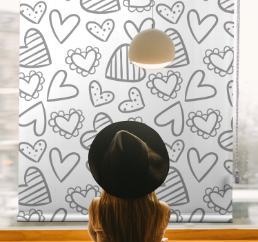 Ozdobné srdiečka romantika Roleta - Tenstickers