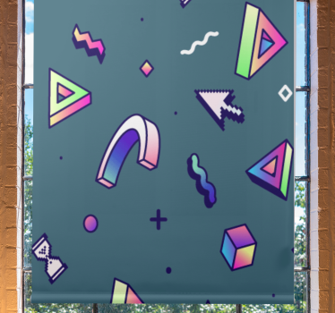 Retro vaporwave objekty teenager Rolety - Tenstickers