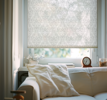 biela roleta grunge damask - Tenstickers