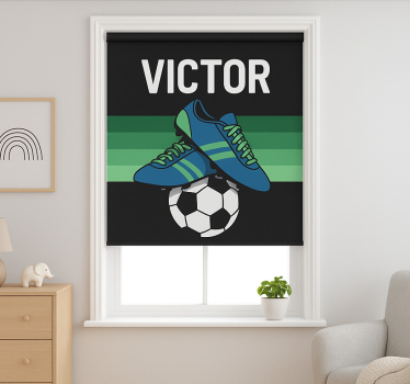 roleta do detskej izby futbalové kopačky s menom - Tenstickers