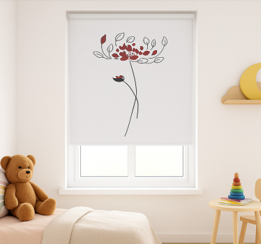 roleta do detskej izby minimalistická botanická skica - Tenstickers