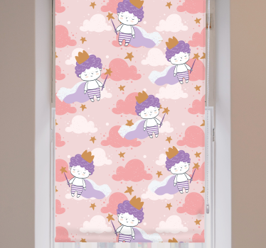 roleta do detskej izby prítulné princezné a obláčiky - Tenstickers