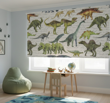 Roleta do detskej izby realistické dinosaury - Tenstickers
