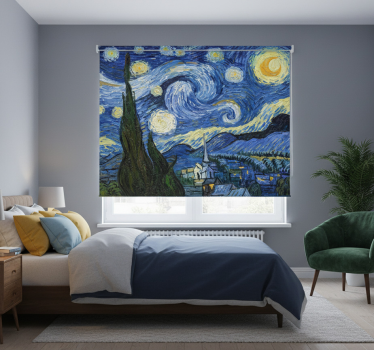 Roleta do izby hviezdna noc od van gogha - Tenstickers