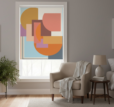 Roleta do izby moderná geometrická mozaika - Tenstickers
