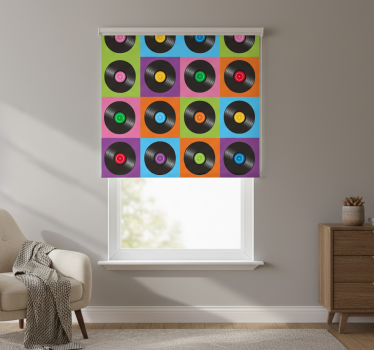 Roleta do izby s vinylovými diskovými taniermi - Tenstickers