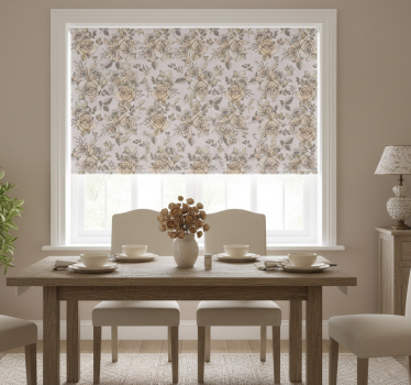 Roleta do jedálne s pozadím shabby chic ruží - Tenstickers