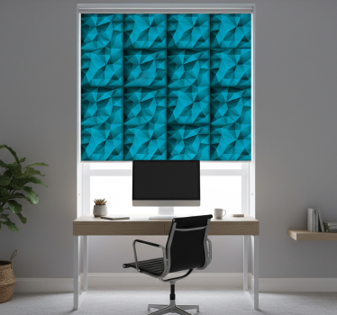 Roleta do kancelárie modré hĺbky v 3d vzore - Tenstickers