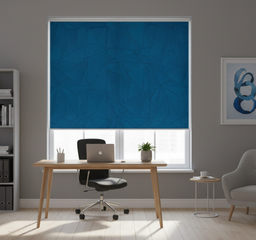 Roleta do kancelárie modrý geometrický jednoduchý vzor - Tenstickers