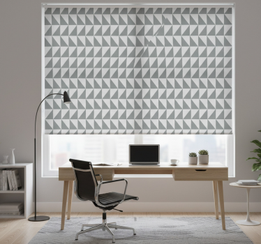 Roleta do kancelárie s šedým geometrickým vzorom - Tenstickers